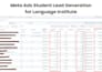 generate student leads for language schools and language teachers